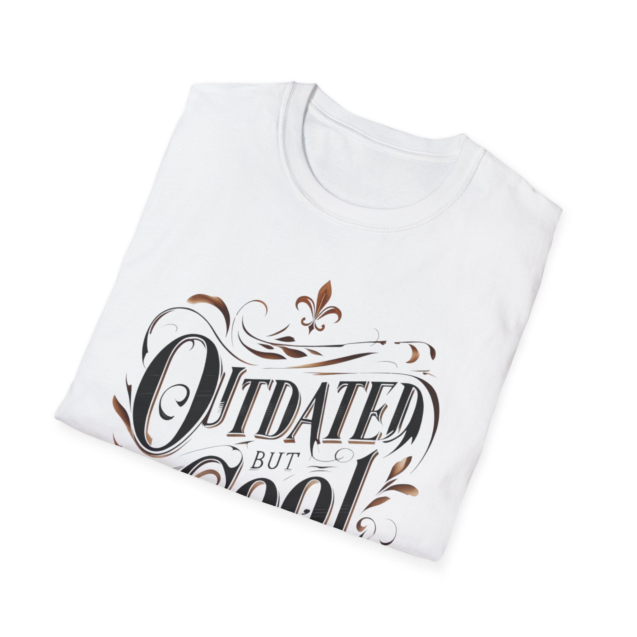 Outdated But Cool T-Shirt — Vintage Script Graphic Shirt