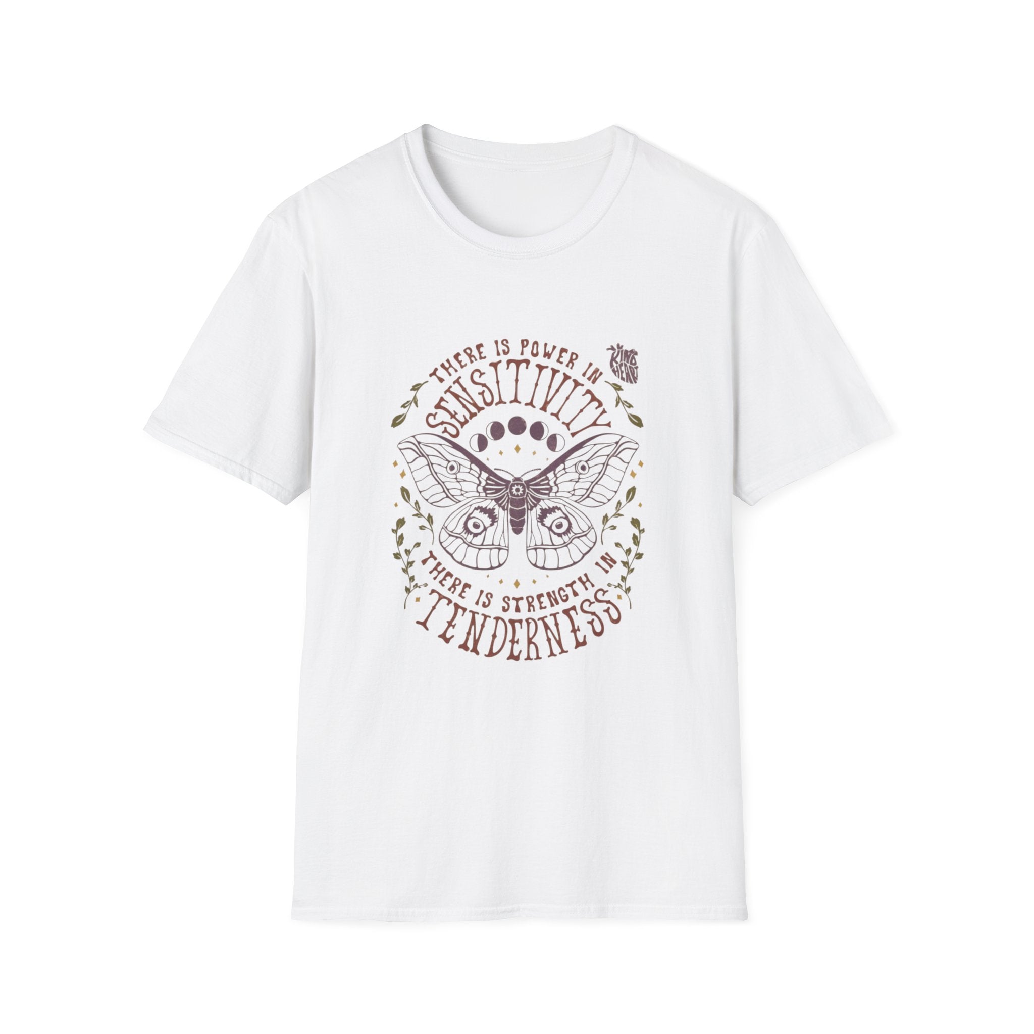 Sensitive Strength T‑Shirt — "There Is Power In Sensitivity, There Is Strength In Tenderness" Owl Graphic