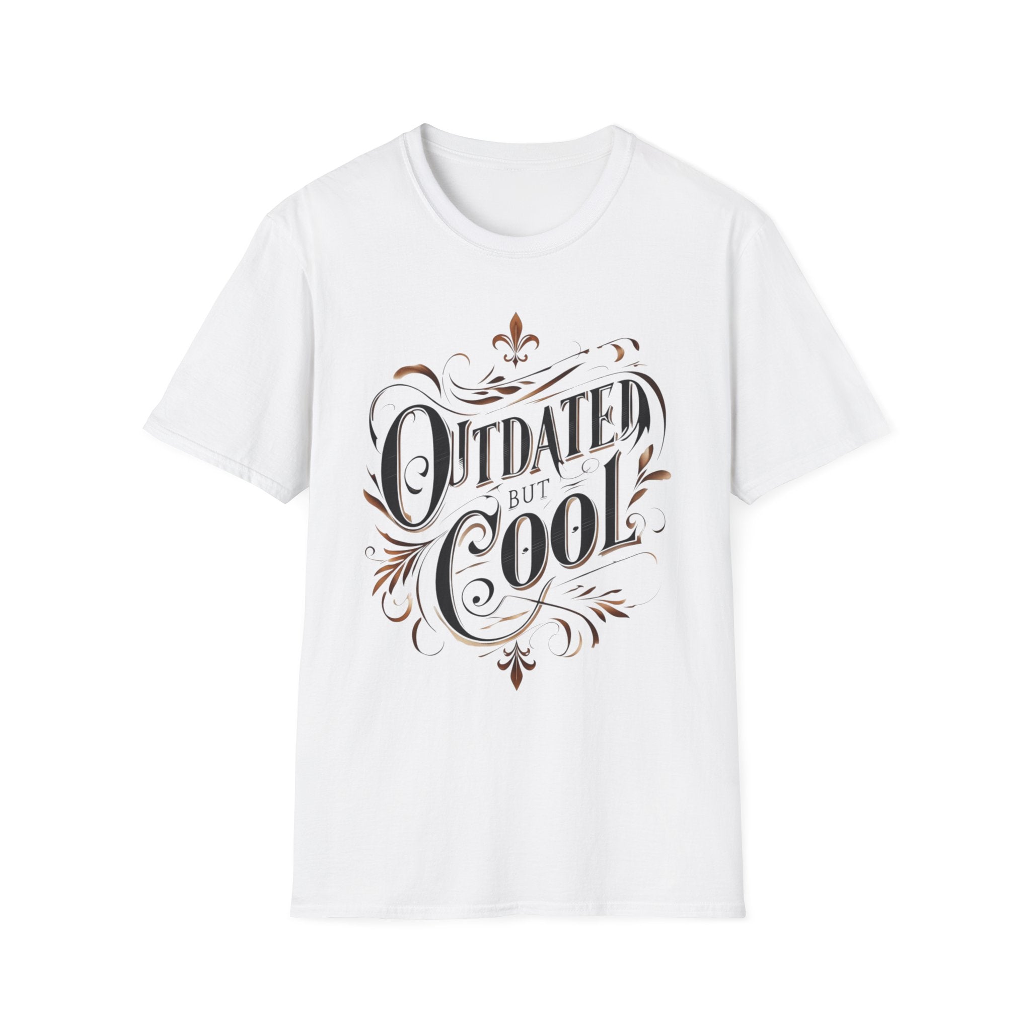 Outdated But Cool T-Shirt — Vintage Script Graphic Shirt