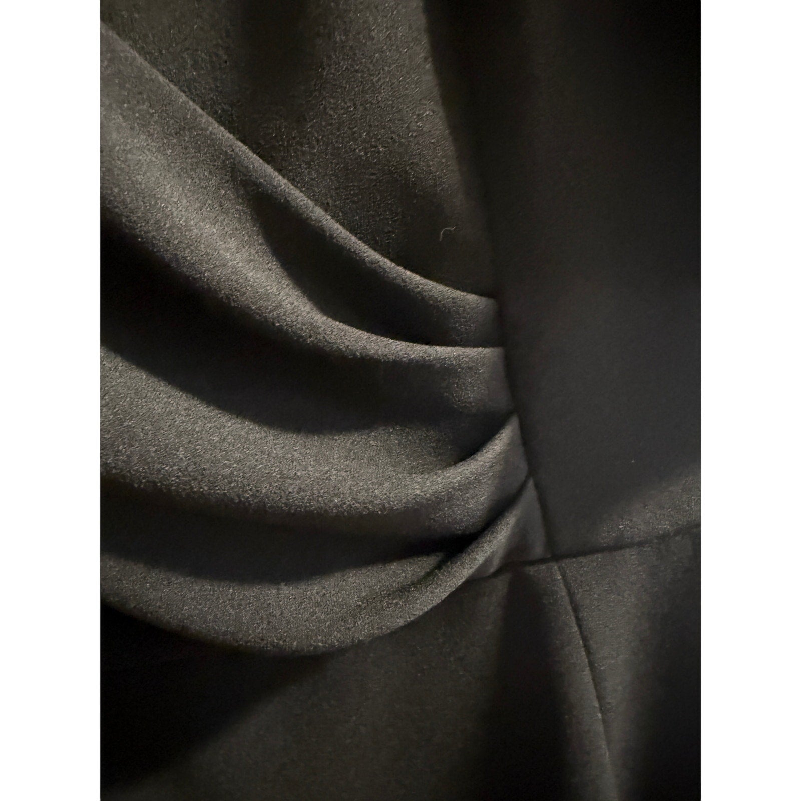 DKNY Black Short Sleeve Faux Wrap A-Line Dress – Size 12, Elegant Workwear Cocktail Dress