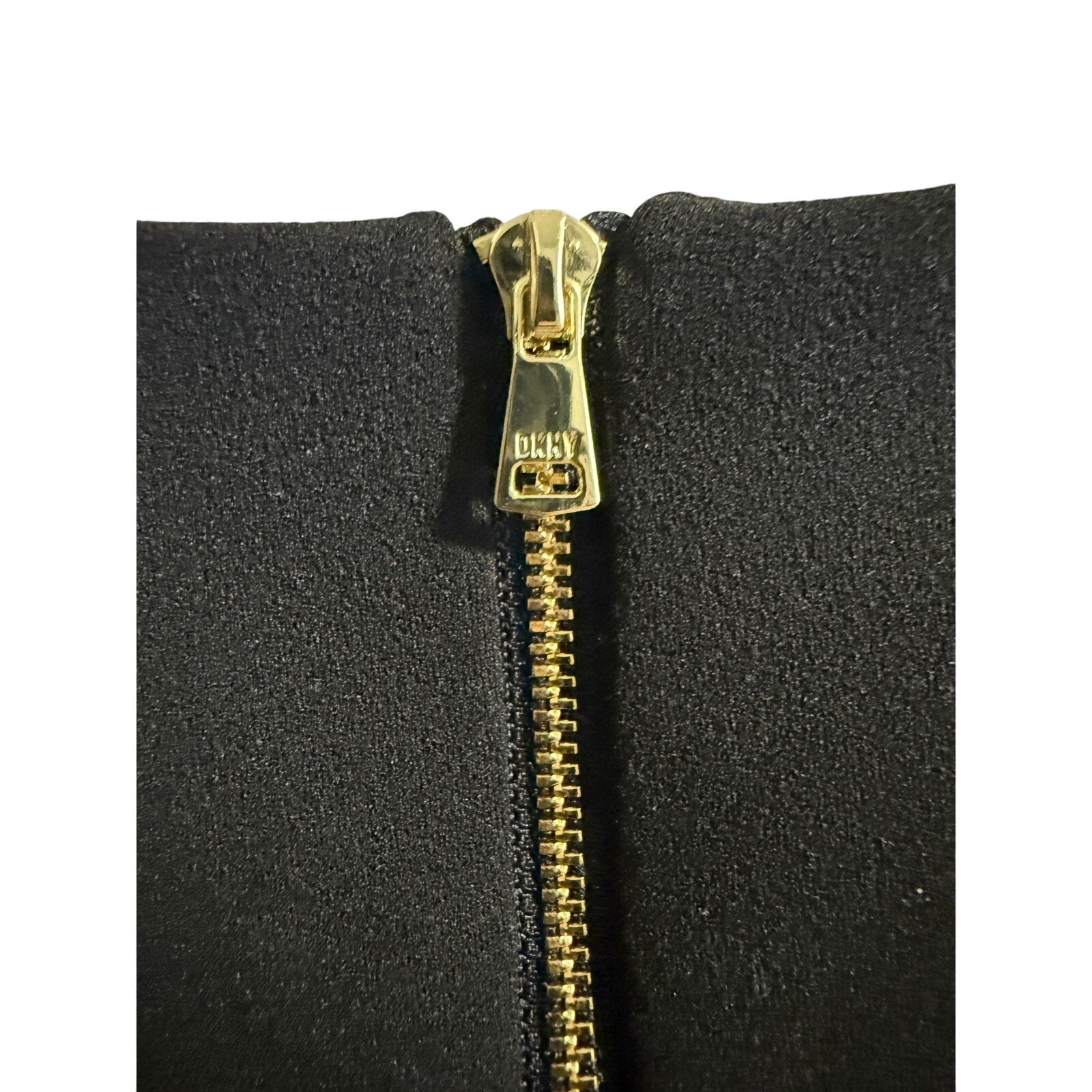 DKNY Black Short Sleeve Faux Wrap A-Line Dress – Size 12, Elegant Workwear Cocktail Dress